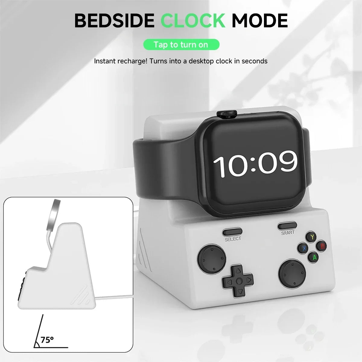Charger Stand Silicone Dock Holder Charger Dock Station Stable Charging Dock Station for Apple Watch Series 10 9 8 7 6 5 4 3 2 1 Qme