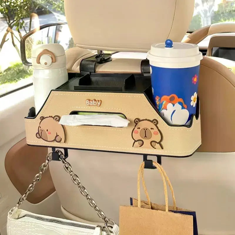 Sturdy Auto Organizer 1 Car Multifunctional Back Seat Storage Box Qme