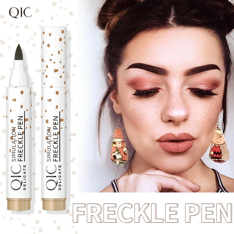 QIC Face Fake Freckles Pen Natural Waterproof Lifelike Fake Freckles Pen for Long Lasting Look Dot Spot Pen Makep Tool Cosmetic Qme