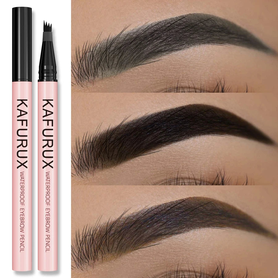 4 Point Eyebrow Pencil Pen Makeup Waterproof Liquid Long Lasting Qme