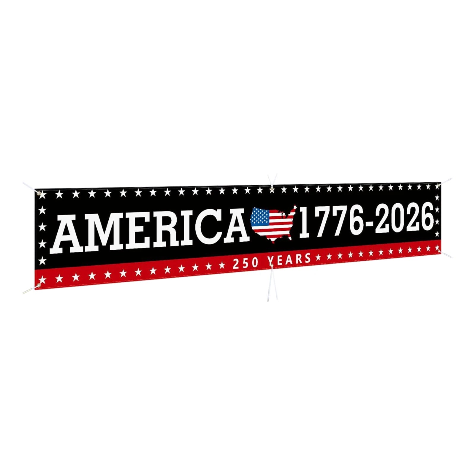 Inpedenpent Day Anniversary Celebration Banner 250th Event Party Hanging Banner for Indoor Outdoor Decoration Backgroud Props Qme D