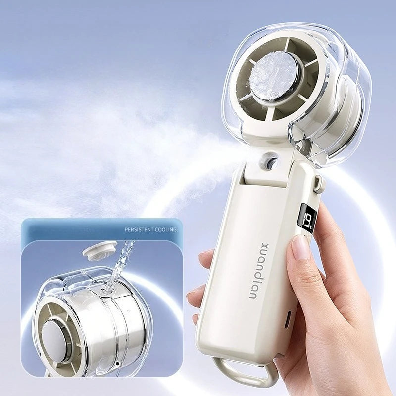 Mini Portable Mist Fan High-speed USB Fast Charging Personal Cooling Qme