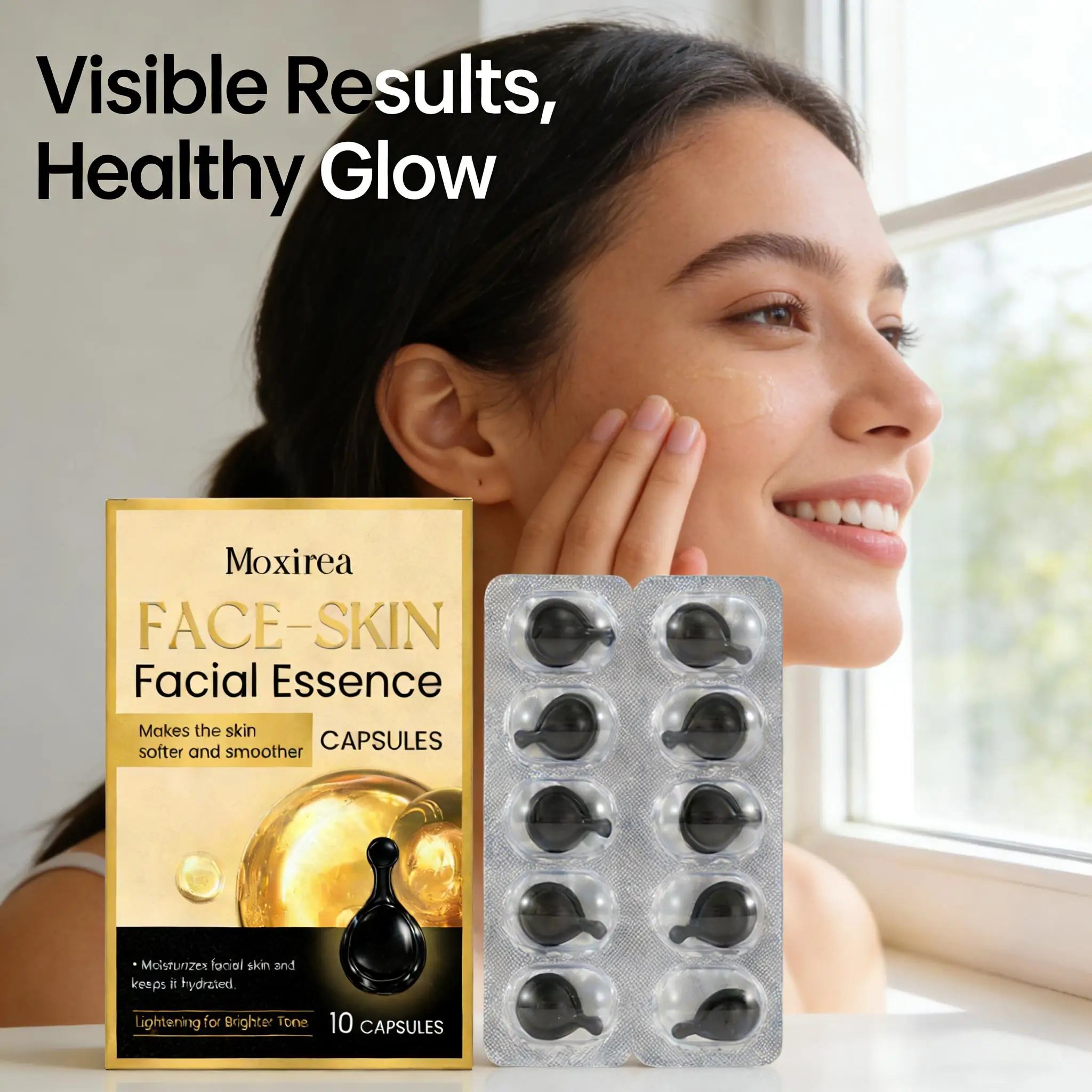 Retinol Capsule Essence Facial Deep Moisturizing Brightening Lift Reduce Pores Smooth Delicate Skin Restore Luster Care Skincare Qme