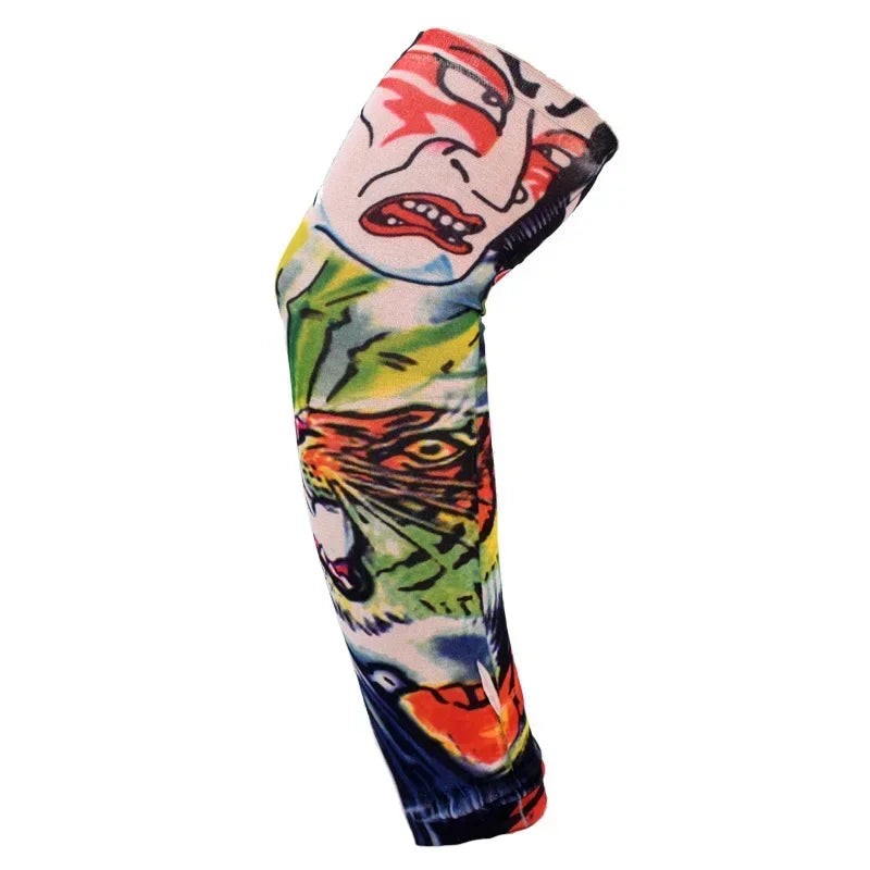 1PCS Arm Sleeves UV Protection Full Arm Cool Outdoor Golf Sports Hiking Riding Arm Tattoo Sleeve Cycling Equipment Qme X10 38-40cm