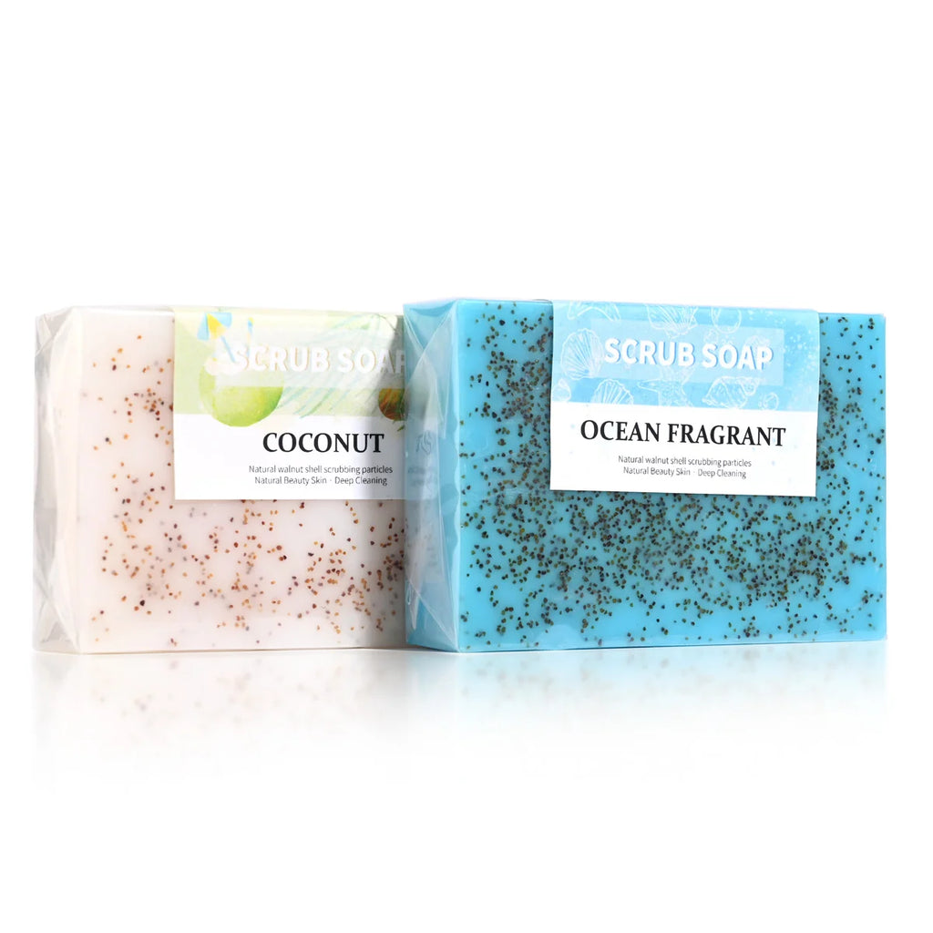 M+ Natural Handmade Sea Salt Whitening Scrub Soap Cleaning Polishing Qme