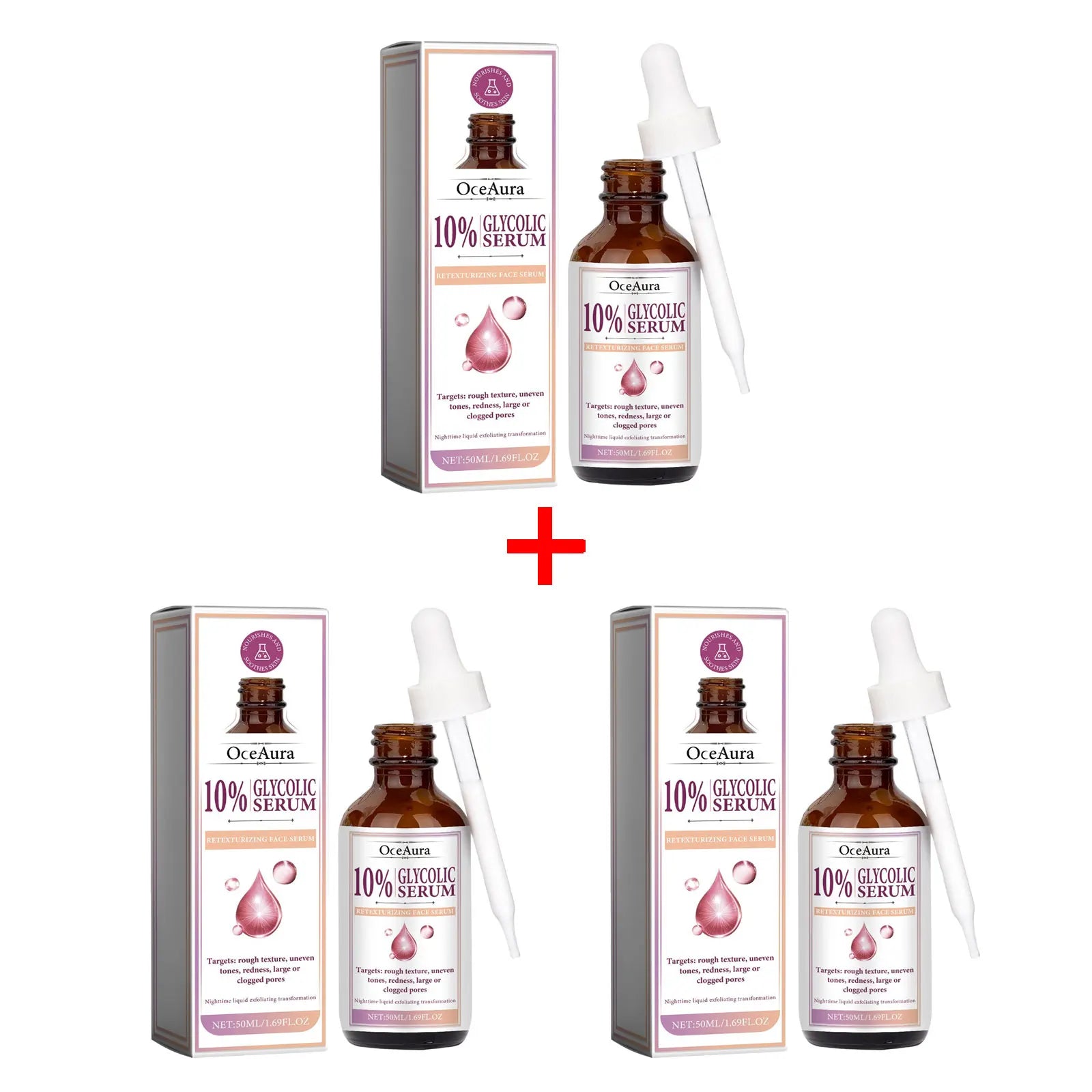 Glycolic Acid 10% Toning Solution Fade Fine Lines Firming Face Serum Improve Facial Dryness Redness Glycolic Acid Repair Essence Qme 150ml Boxed
