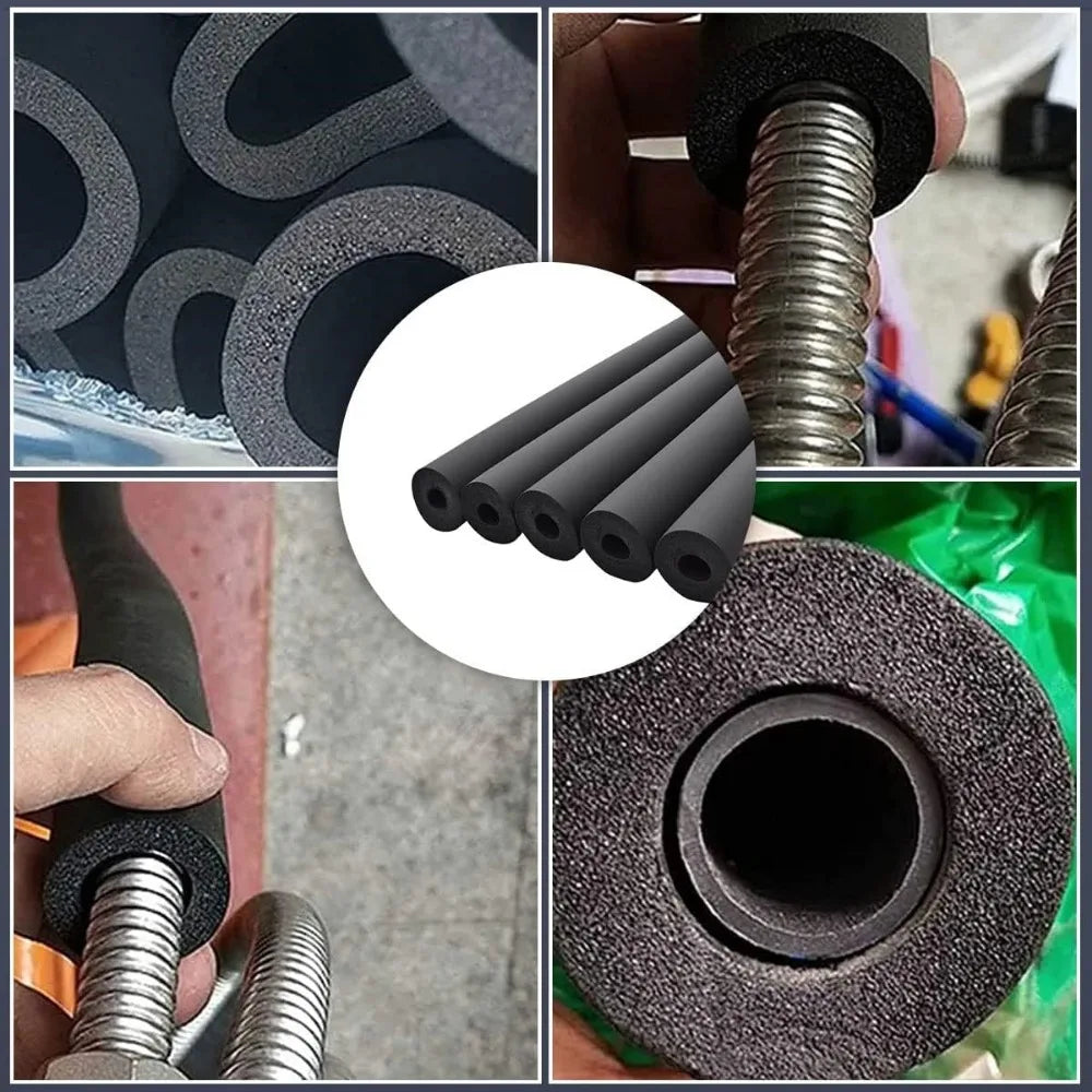1.8m Rubber Insulation Pipe B1 Grade Thickened Solar Water Heater Water Pipe Flame Retardant and Antifreeze Insulation Sleeve Qme