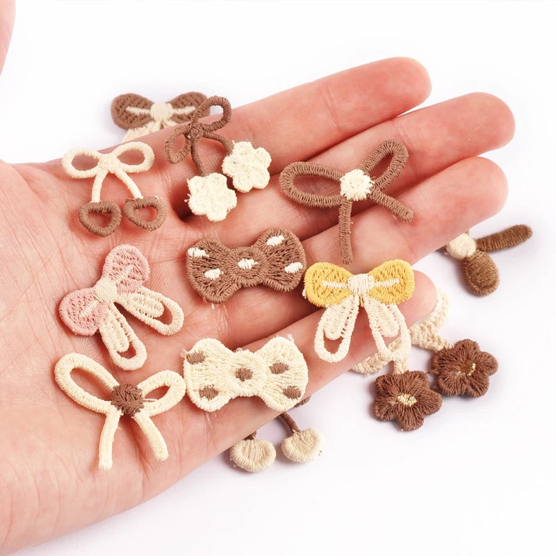20pcs 16-35mm Mix Bow Shape Personality Appliques For Clothing Bag Decoration DIY Sewing Accessory Patch Without Gum cp4185 Qme