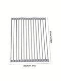 Foldable Expandable Sink Drain Rack Roll Up Bowl Dish Drying Suitable Qme 1pc