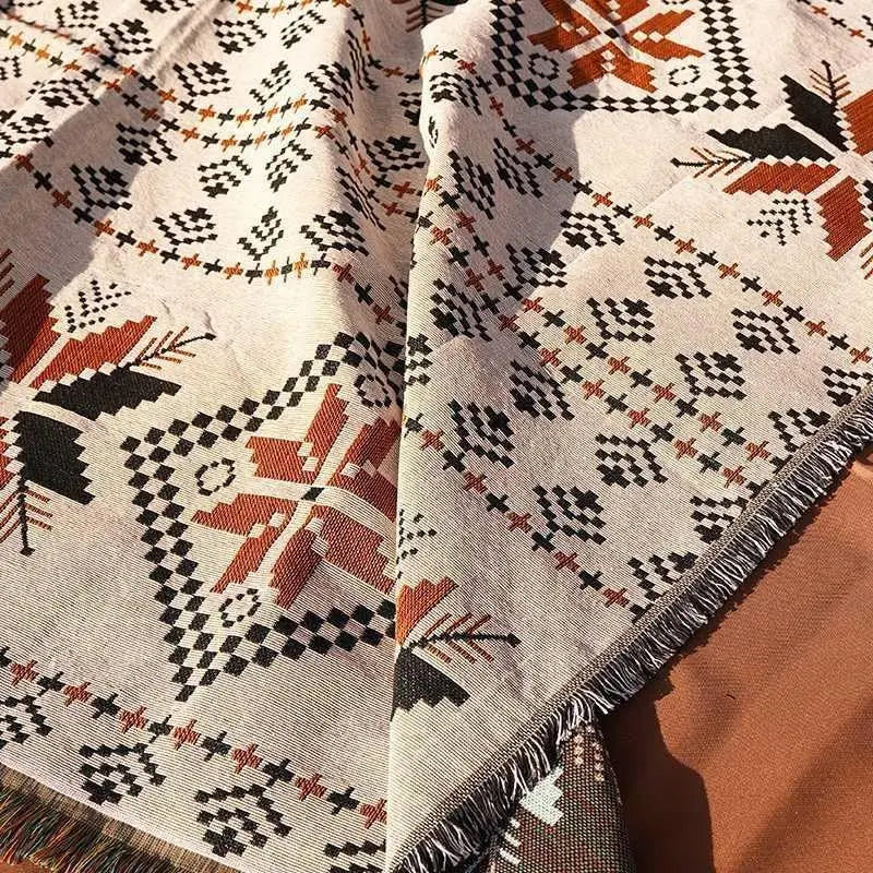 Large Boho Beach Blanket Towel Sand Free Outdoor Rug Picnic Mat Jumbo Huge Turkish Woven Summer Essential Travel Women Gift Qme