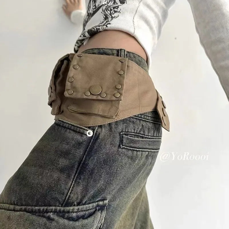 Vintage Hippie Western Belt Adjustable Waist Cincher Fanny Retro Qme