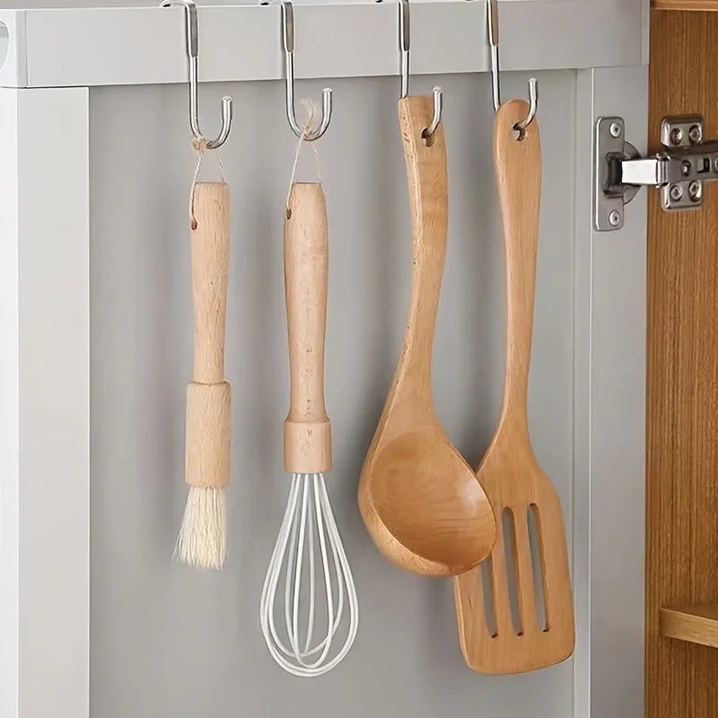 Stainless Steel Nail Seamless S Hook Double Storage Qme Silver