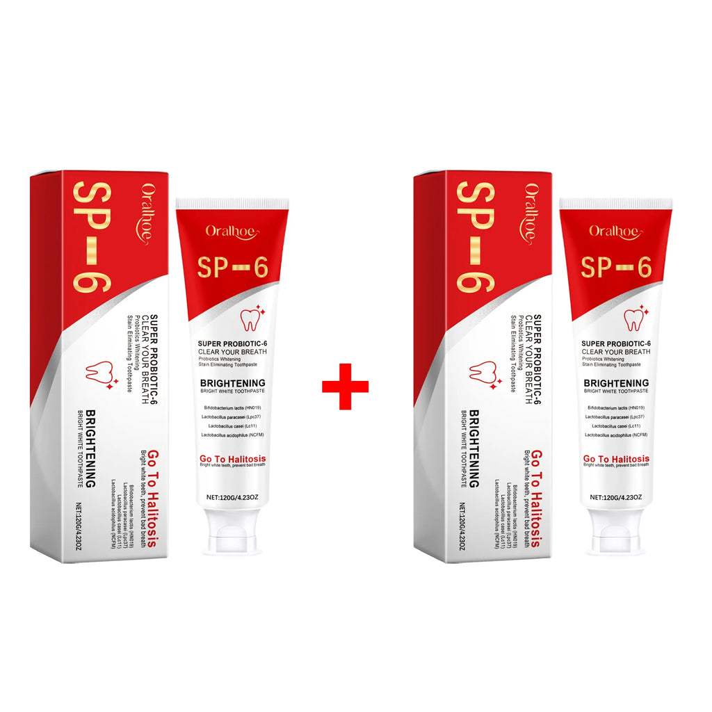 SP6 Probiotic Toothpaste Whitening Teeth Cleaning Dental Plaque Qme 240g Boxed