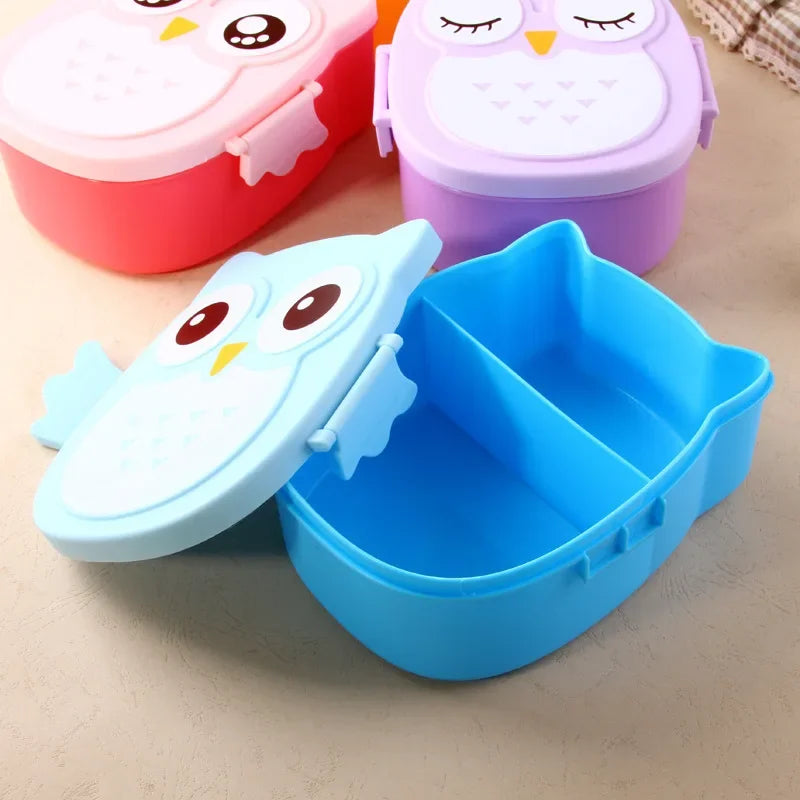 Portable Plastic Children Students Lunch Box Bento Food Container Qme