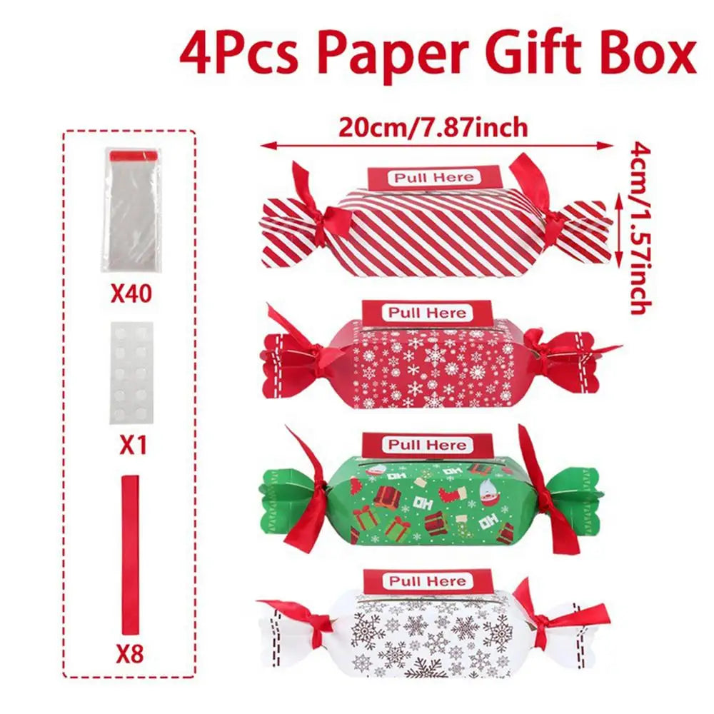 Christmas Money Box Cash Party Pull-out Candy Shaped Fun Containers Qme Red China Mainland 20x4cm