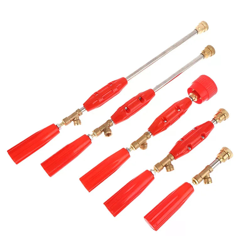 Garden Sprayer Nozzle High Pressure Water Spray Sprinklers Adjustable Power Sprayer Nozzle Spraying Rod Agriculture Tools Qme