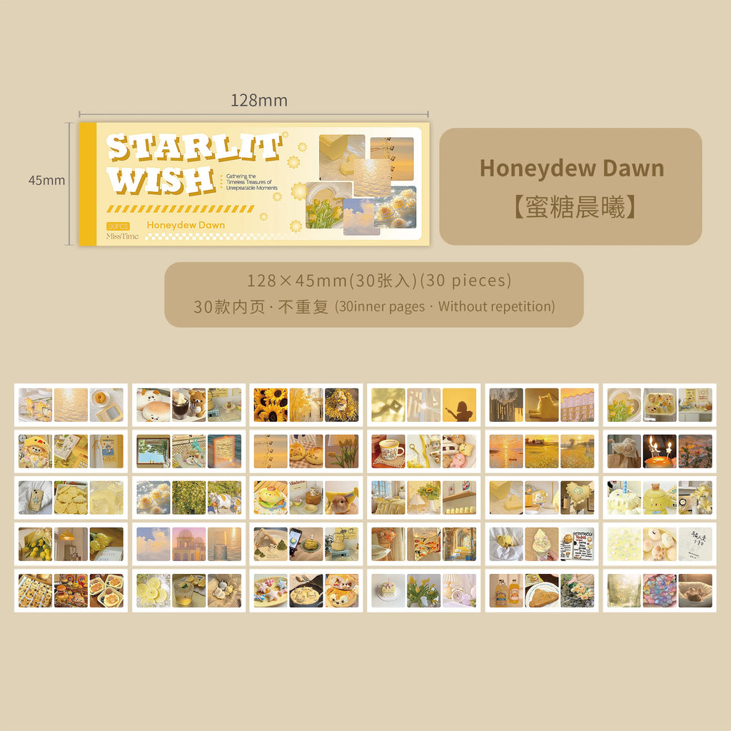 30 Sheets Art Paintings INS Landscape Aesthetic Stationery Sticker Scrapbooking Planner Journal Diary Decorative Label Stickers Qme C
