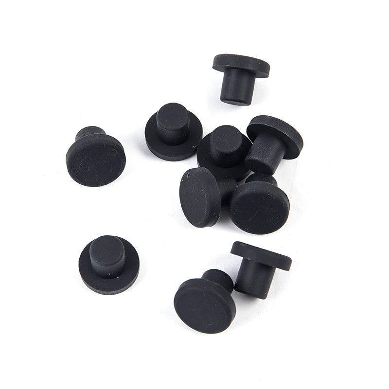 10Pcs Solid Rubber Hole Caps 3-12mm High Temperature Resistance Seal Hole Plugs Qme