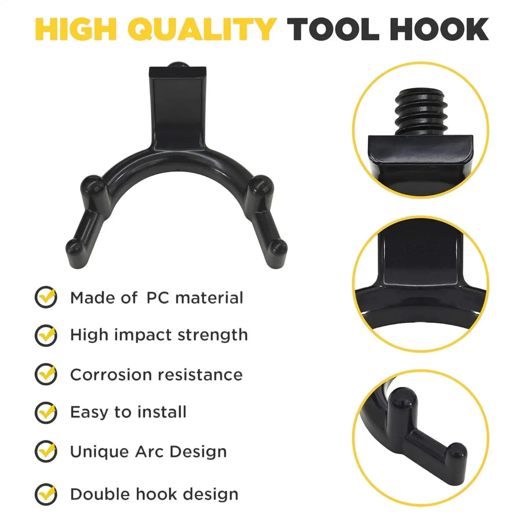 Shed Hooks Double-Headed U Shape Space Saving Organizer 6-Piece Garage Shed Tool Organization For Ladder Hose Broom Rake Mop Qme