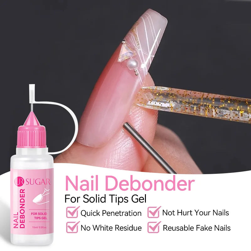 Wear Nail Needle Tube Polish Remover Solid Patch Glue UV Jelly Fast Qme