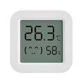 Smart Temperature Humidity Sensor Bluetooth Mini Indoor Thermometer Hygrometer with App Remote Control for Home Kitchen Office Qme WHITE white