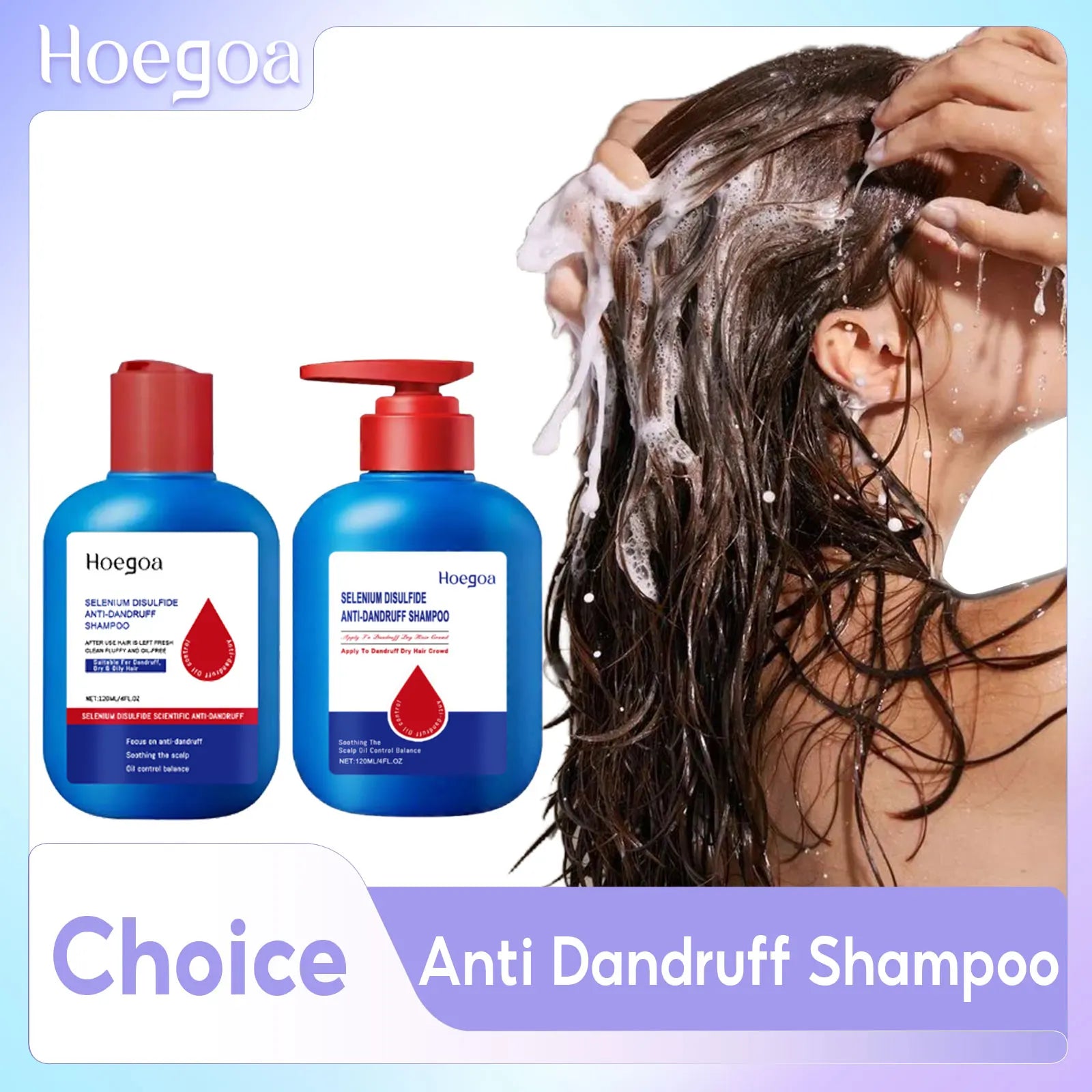 Selenium Disulfide Anti Dandruff Shampoo Deep Cleansing Scalp Itching Relief Reduce Oil Secretion Refreshing Fluffy Hair Shampoo Qme