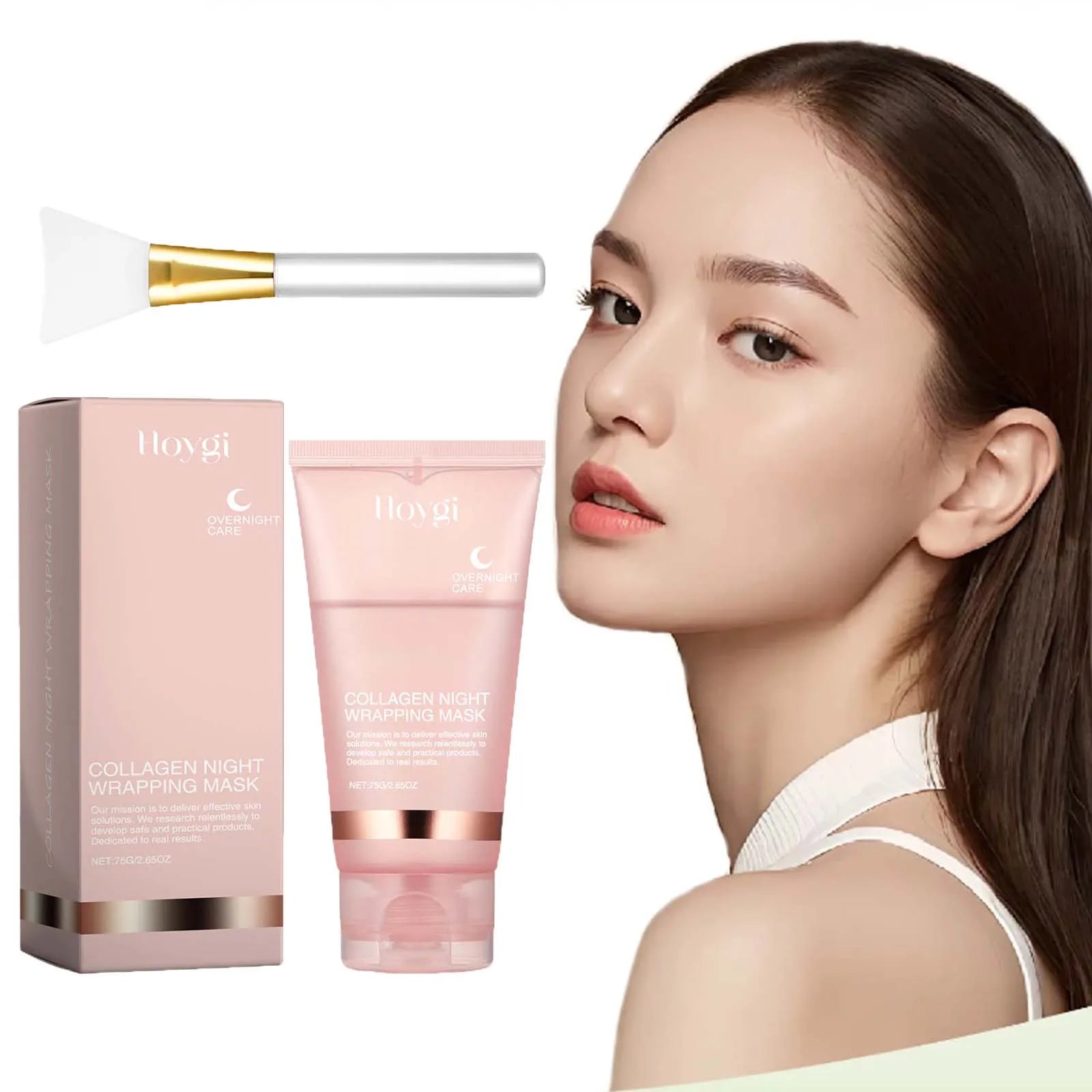 Collagen Peel-off Mask Night Wrapping Facial Mask Deeply Moisturizing Hydrating Firming Skin Facial Mask Daily Face Skin Care Qme