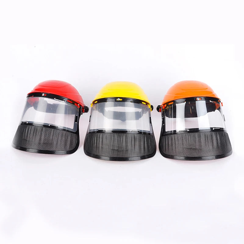 Garden Grass Trimmer Weed Wacker Safety Helmet Hat Full Face Mesh Qme