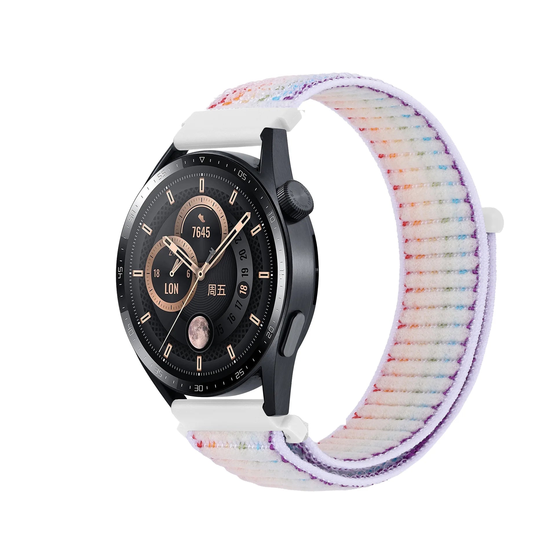 A The new Velcro breathable Unisex Replacement unisex nylon strap For Samsung Garmin and Huawei watches Qme Colorful 22mm