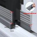 2/4M TPE Sliding Window Seal Strip Self Adhesive Triple Sound Insulation Windproof Anti-Cold Door Under Adjustable Weatherstrip Qme Dark Grey 2M 3Pcs