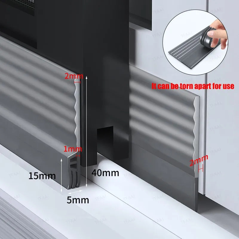 1-4Pcs Self Adhesive Window Seal Strip Adjustable Thickness Triple Windproof Anti-Cold Weatherstrip TPE Soundproofing Door Seal Qme Dark Grey 2M 2Pcs