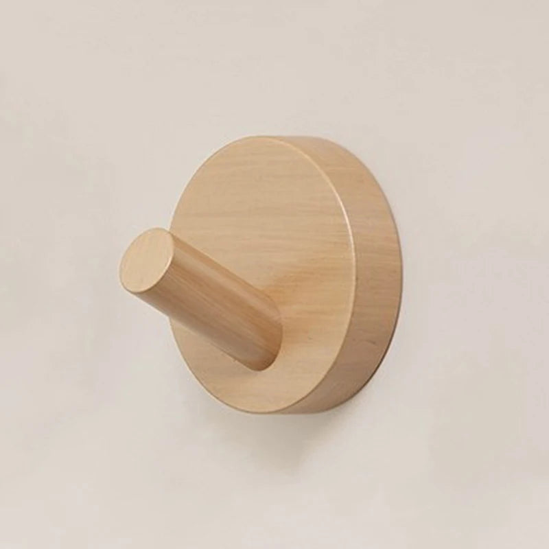 Simple Solid Wood Hook Walnut Hanging Hanger Bathroom Wall Bedroom Qme