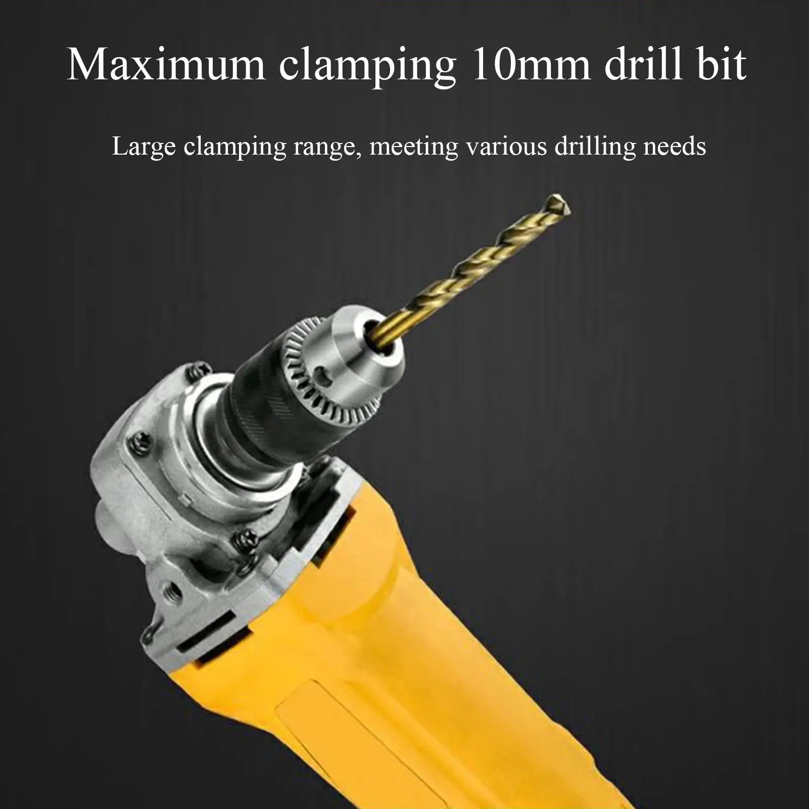Electric Drill Chuck Electric Drill Adapter Conversion Head Three-Claw Design Woodworking Tool Accessories for 100-Type Angle Qme