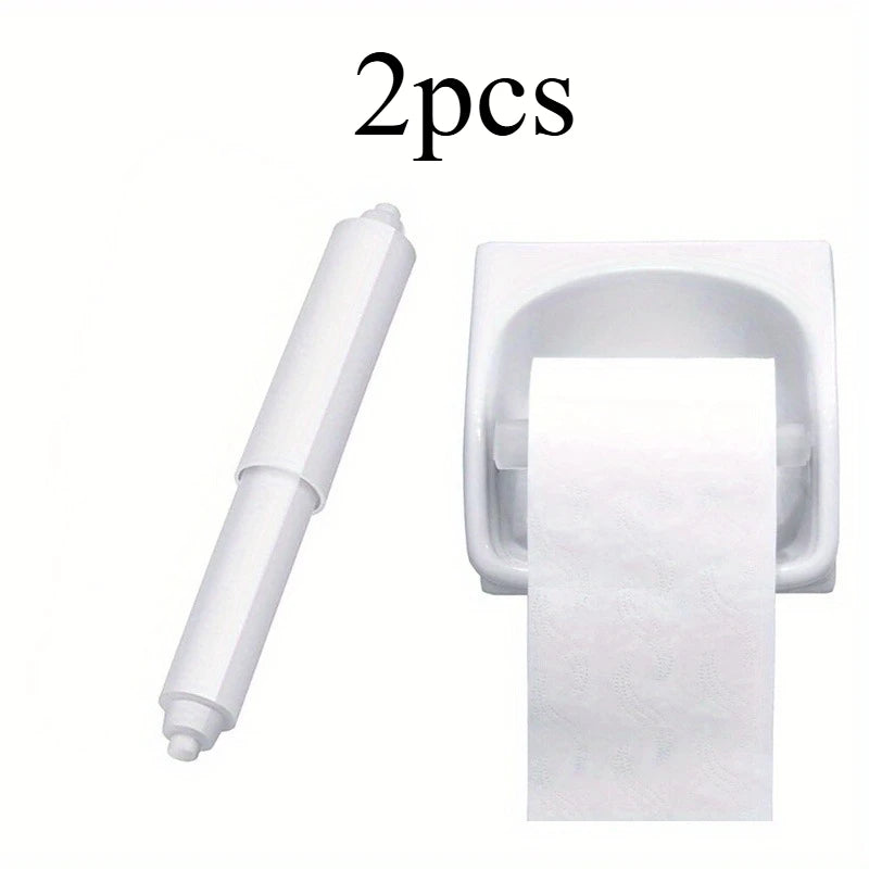 Spring-loaded continuous roll toilet paper holder - Automatic paper roll replacement system, easy to install without tools Qme white