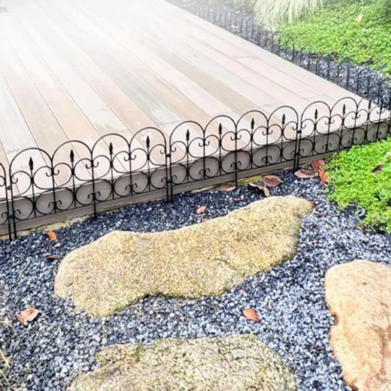 Folding Patio Fences Flower Bed Fencing Barrier Decorative Garden Qme