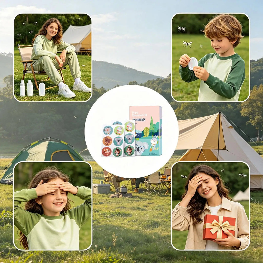 Gnat Patch 72 Piece Animal Pattern Natural Plant Oil Patches Gnat Sticker Sheets for Adults Kids Family Students Home Outdoor Qme
