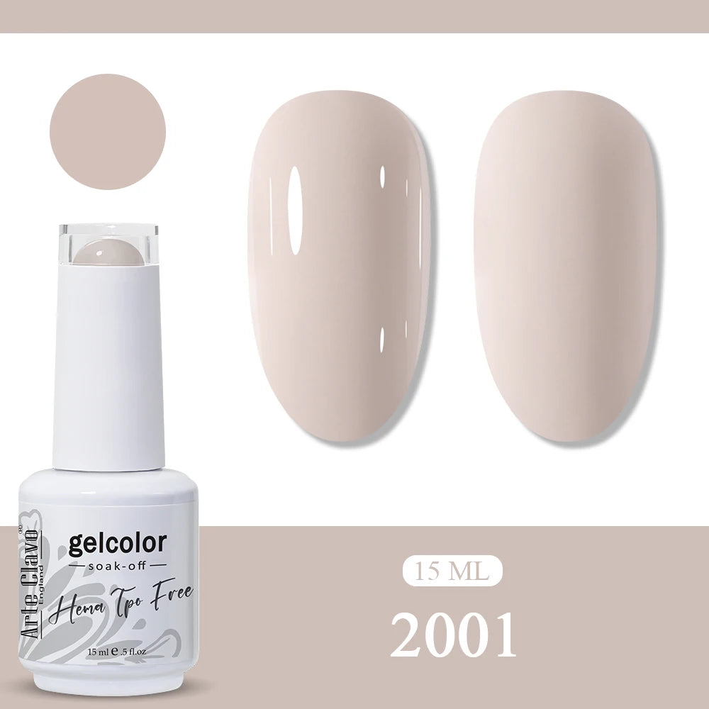 Arte Clavo Glitter Gel Nail Polish HEMA TPO Sliver Champagne