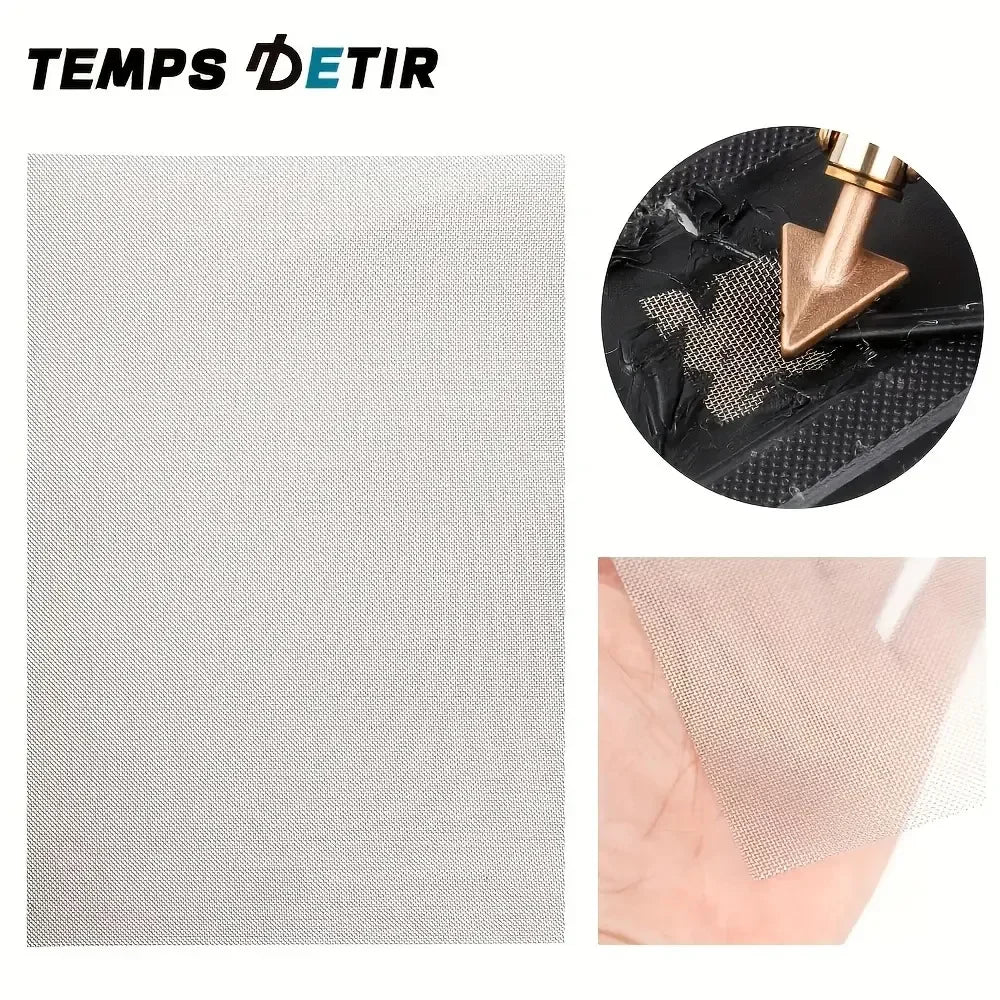 6pcs Pack Heavy-Duty Stainless Steel Repair Mesh - High-Temp Resistant Plastic Crack Fixing Metal Grid Suitable for Bumpers, Qme