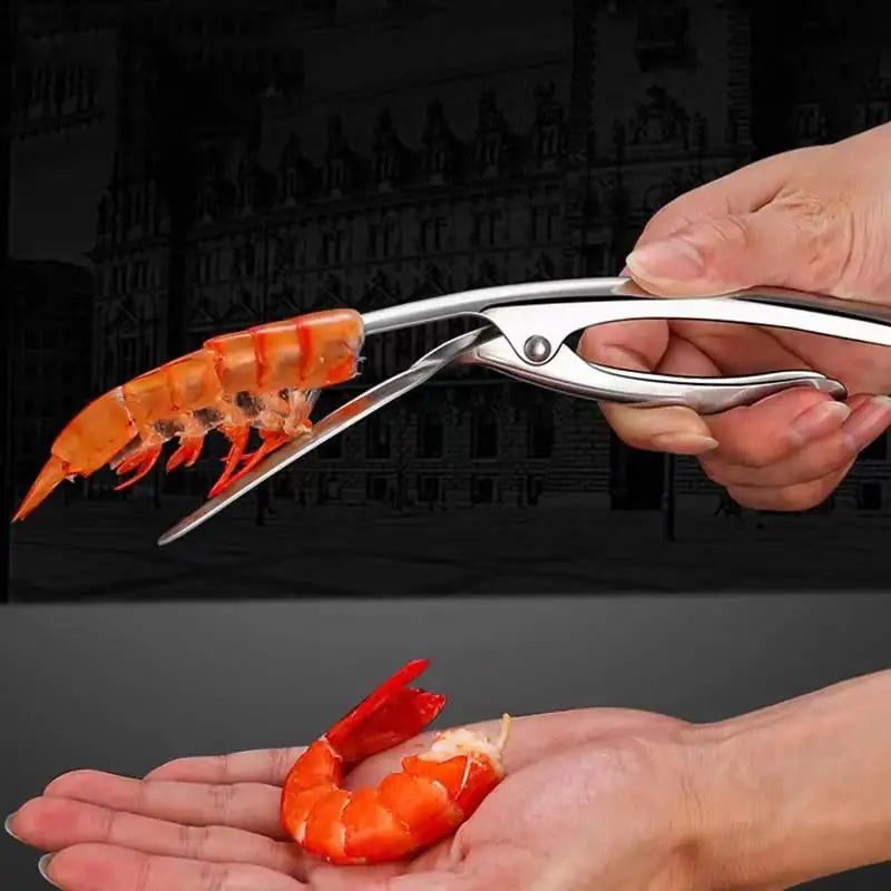 Stainless Steel Shrimp Peeling Tools Seafood Quick Sheller Shrimp Line Remover Shrimp Shell Peeler Kitchen Tools. Qme