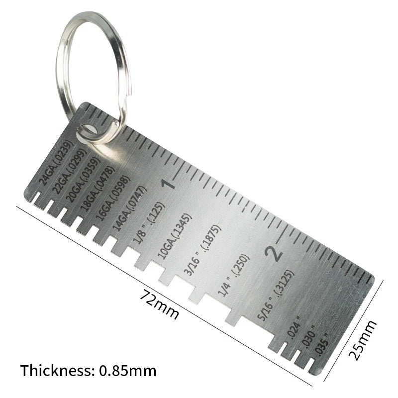 Stainless Steel Gauges 1 0 X 2 8 Inches Single Sided Wood Iron Qme