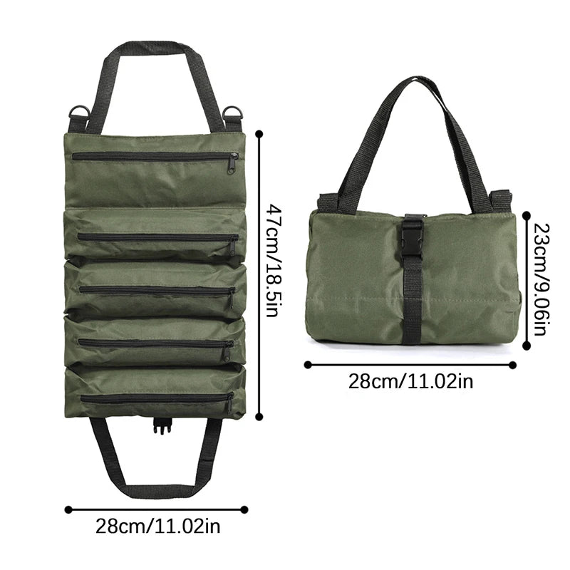 Pouch Roll UP Portable Small Tools Organizer Bag Multi-purpose Tool Qme