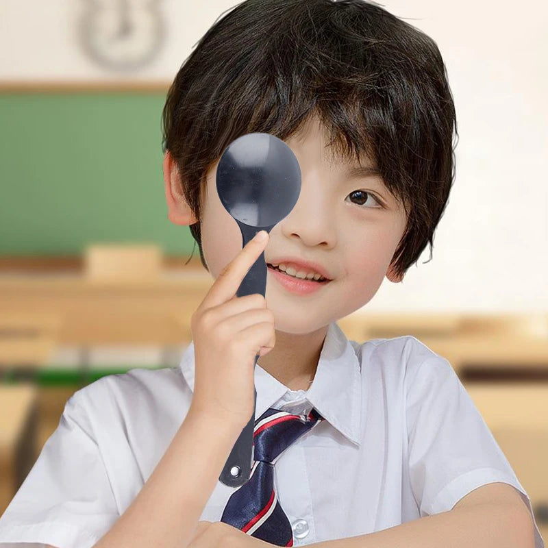 Professional Frosted Transparent Black Handheld Eye Occluder Vision Qme