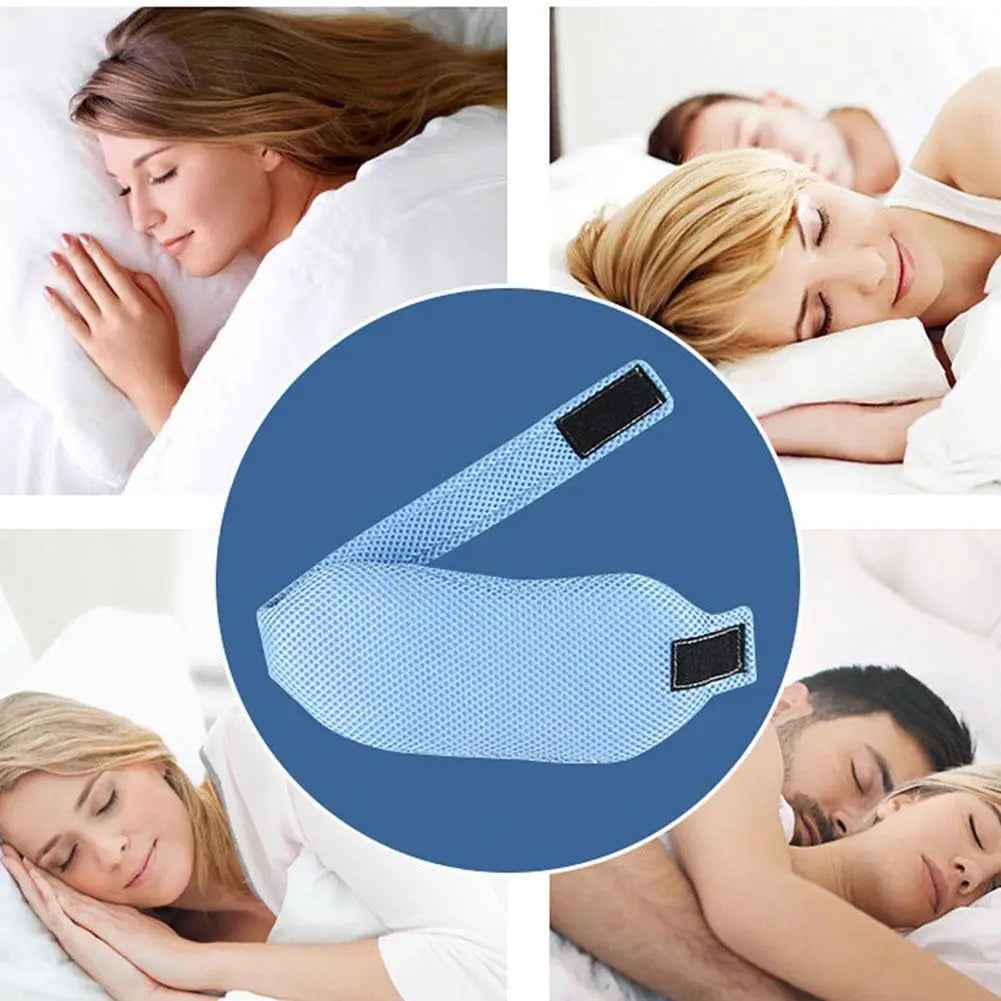 Neck Strap Stop Snoring Sleep Brace Anti Belt Chin Apnea Jaw Solution Qme
