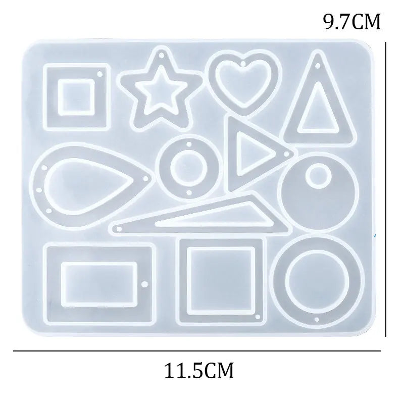 30 Styles Silicone Earring Pendant Silicone Resin Molds Jewelry Making Casting Mold for DIY UV Resin Epoxy Charms Craft Handmade Qme Style 14