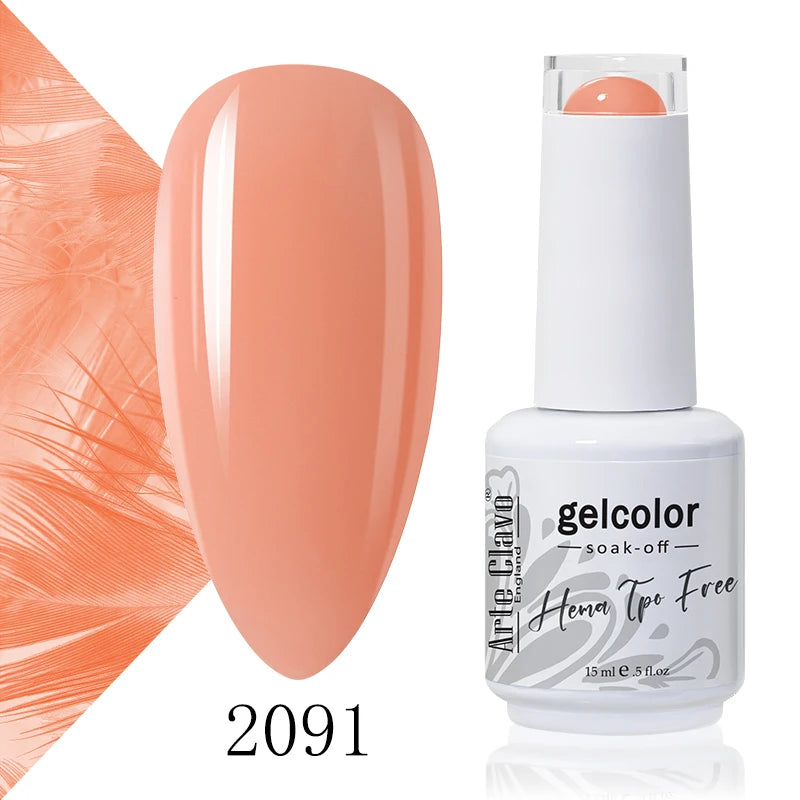 Arte Clavo Gel Nail Polish HEMA TPO Gorgeous Soak Off UV LED Semi Qme 2091
