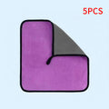 5 30X30cm High-density Coral Fleece Car Wash Towel Thickened Qme 5 purple towels