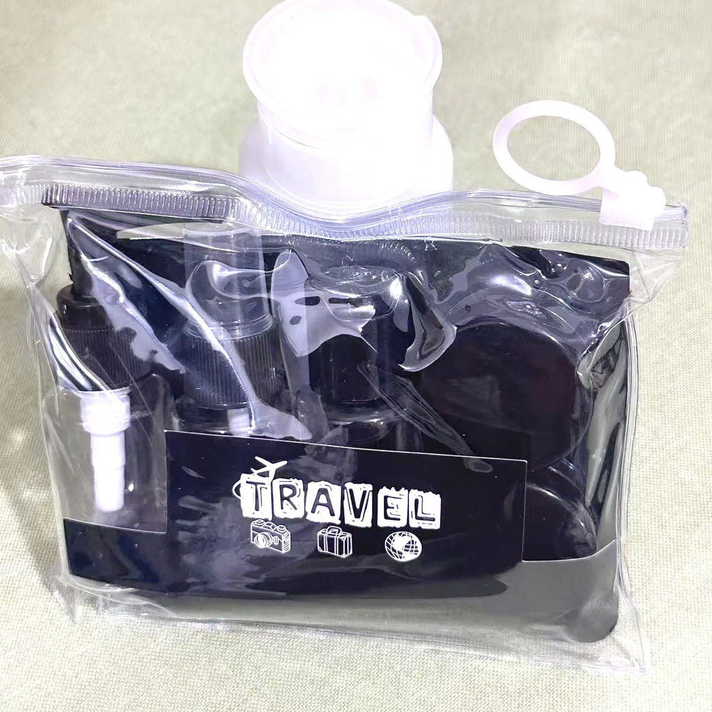 Travel Bottles Leak Proof Press Refillable Containers Cosmetics Qme Black