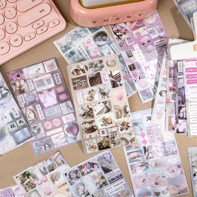 Sticker Pack 20Sheets/Bag Japanese Die-Cut Sticker Pack Handbook Stationery DIY Handmade & Scrapbook Diary Decorative Sticker Qme
