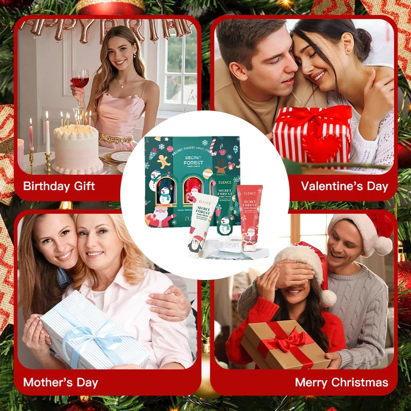 Christmas Hand Cream Durable Moisturizing Nourishing Brightening Qme