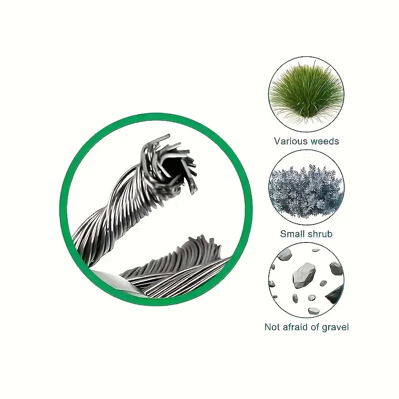 6Inch Steel Wire Wheel Head Grass Trimmer Head Universal Weeding Brush for Courtyard Sidewalk Lawn Brushcutter Removal Moss Rust Qme